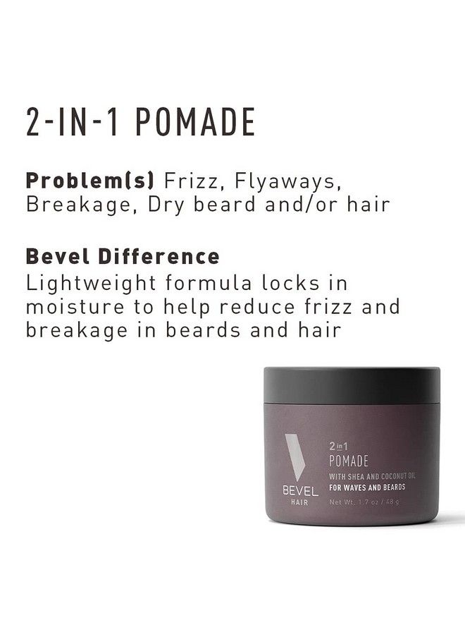Bevel بلسم اللحية ومادة تصفيف الشعر من بيفل مع زيت جوز الهند وزبدة الشيا للعناية باللحية للرجال 1.7 أونصة (قد يختلف التغليف) - Image 3
