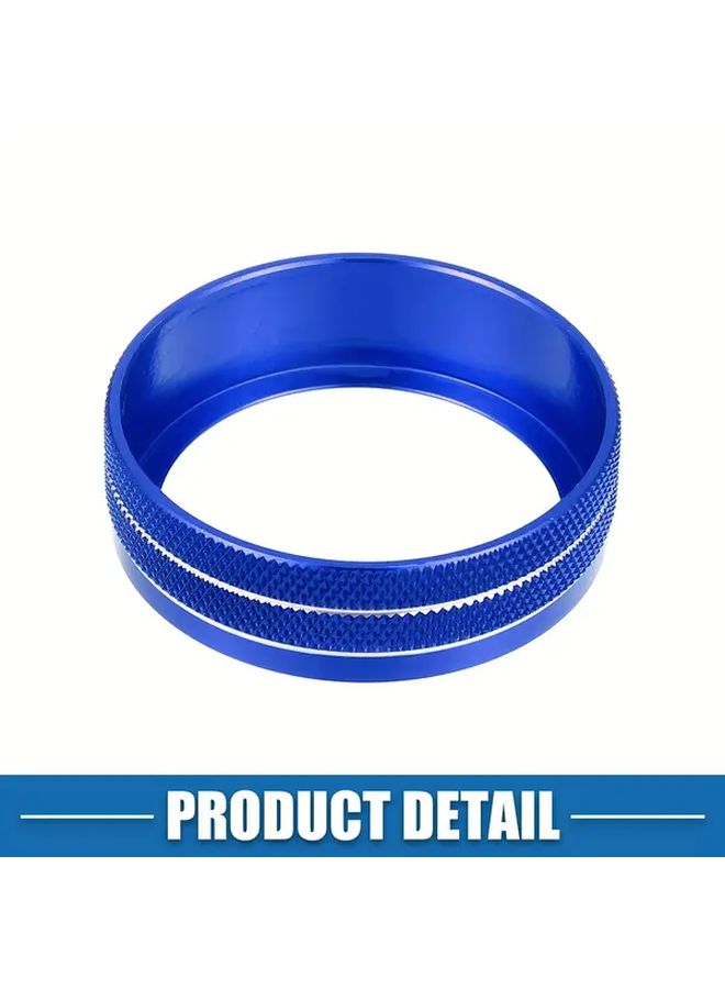 AC Knob Ring Cover Climate Control Ring Knob Covers For Vw Tiguan Taos Jetta Passat Atlas Arteon Golf R Beetle Aluminum Alloy Blue Pack Of 3 - Image 5