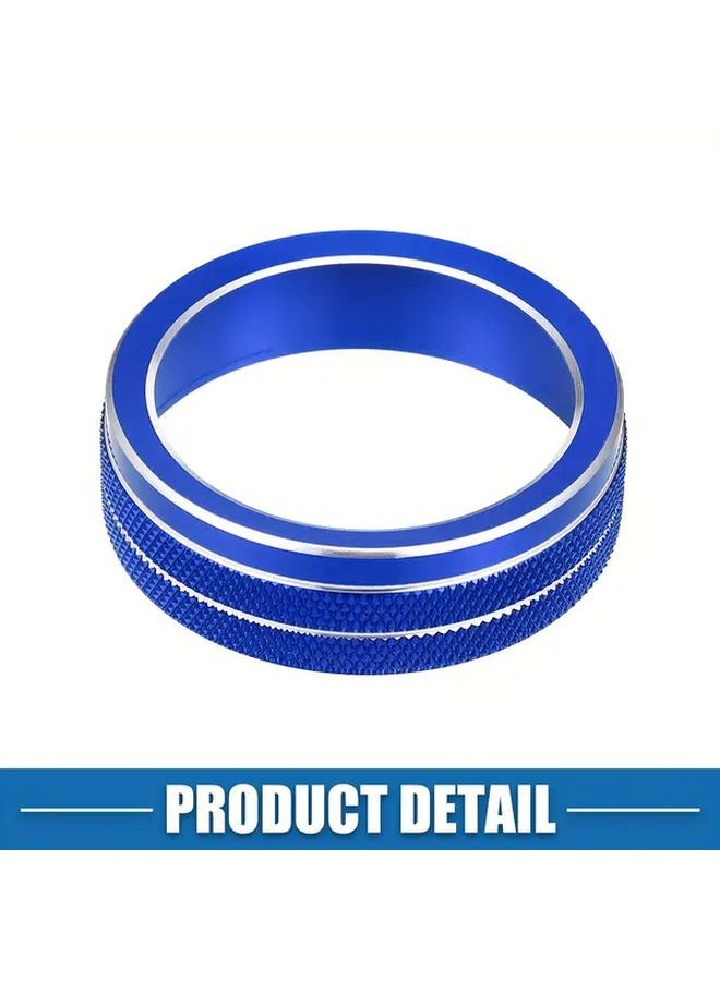 AC Knob Ring Cover Climate Control Ring Knob Covers For Vw Tiguan Taos Jetta Passat Atlas Arteon Golf R Beetle Aluminum Alloy Blue Pack Of 3 - Image 4