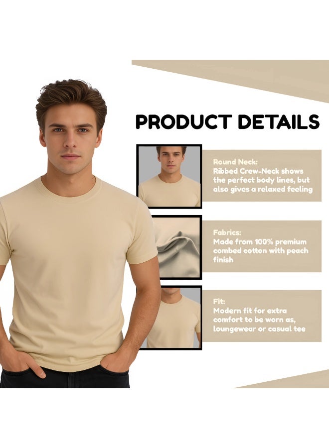 برينت شوب فور مي تي شيرت رجالي برقبة مستديرة للكبار 170 جرامًا في المتر المربع من القطن الخالص الألوان الأساسية - Image 3