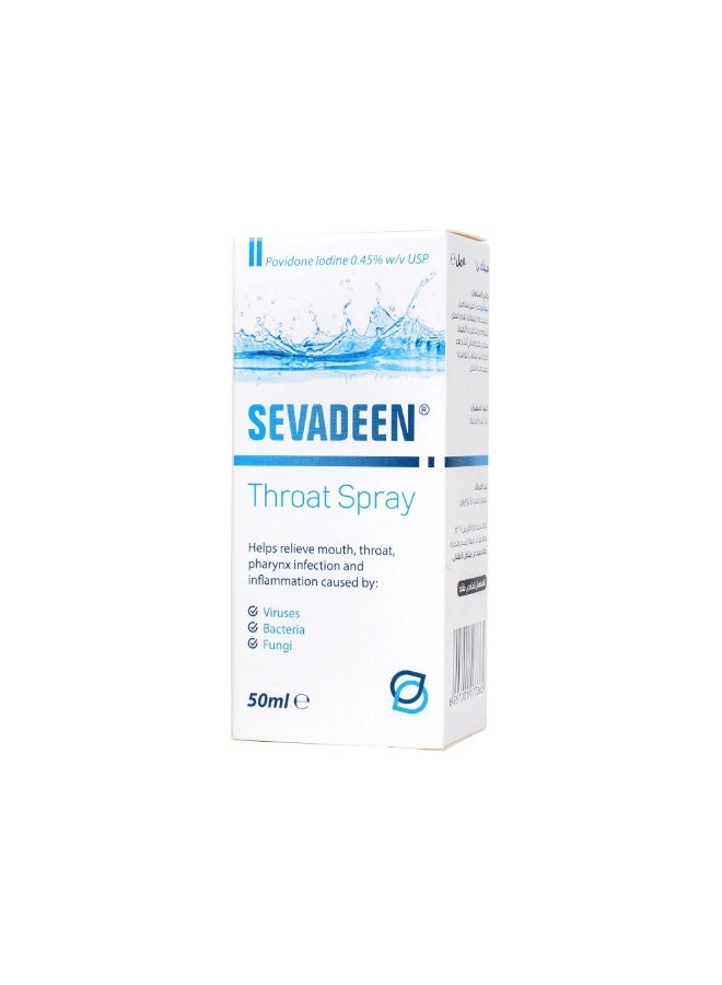 SEVADEEN Throat Spray 50ml - Image 1