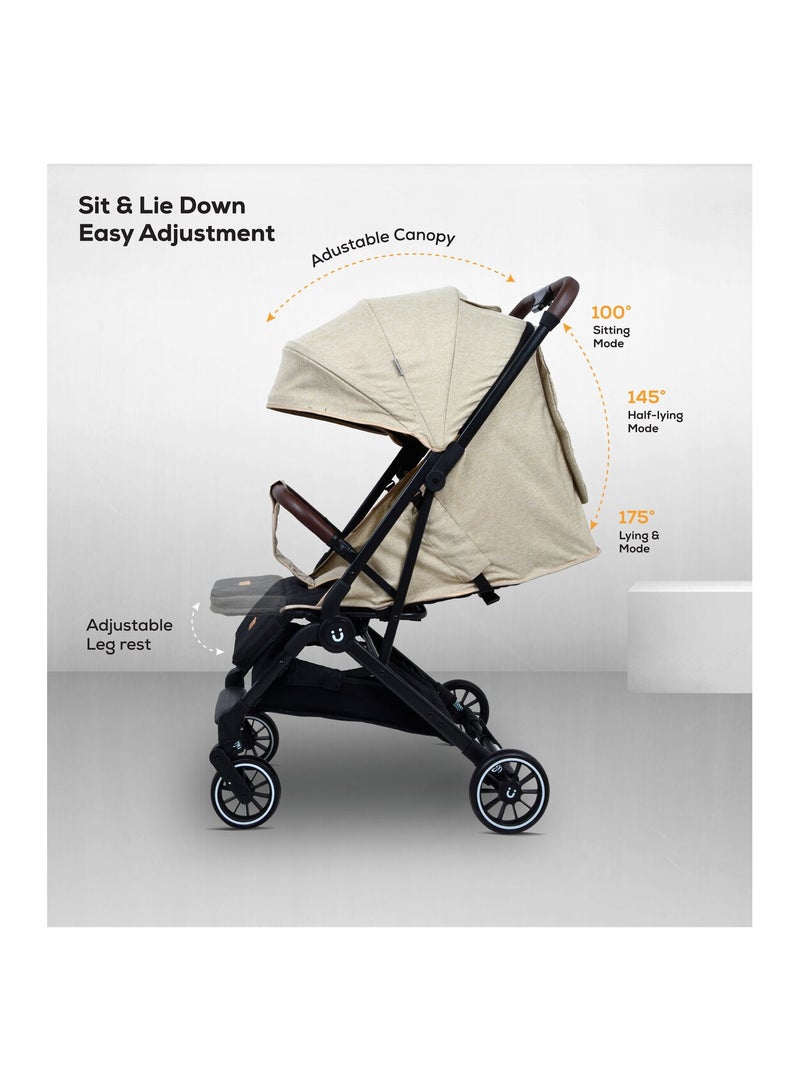 Nurtur Kids Stroller Storage Basket 5 Point Safety Harness Compact Foldable Design Travel stroller - Image 2