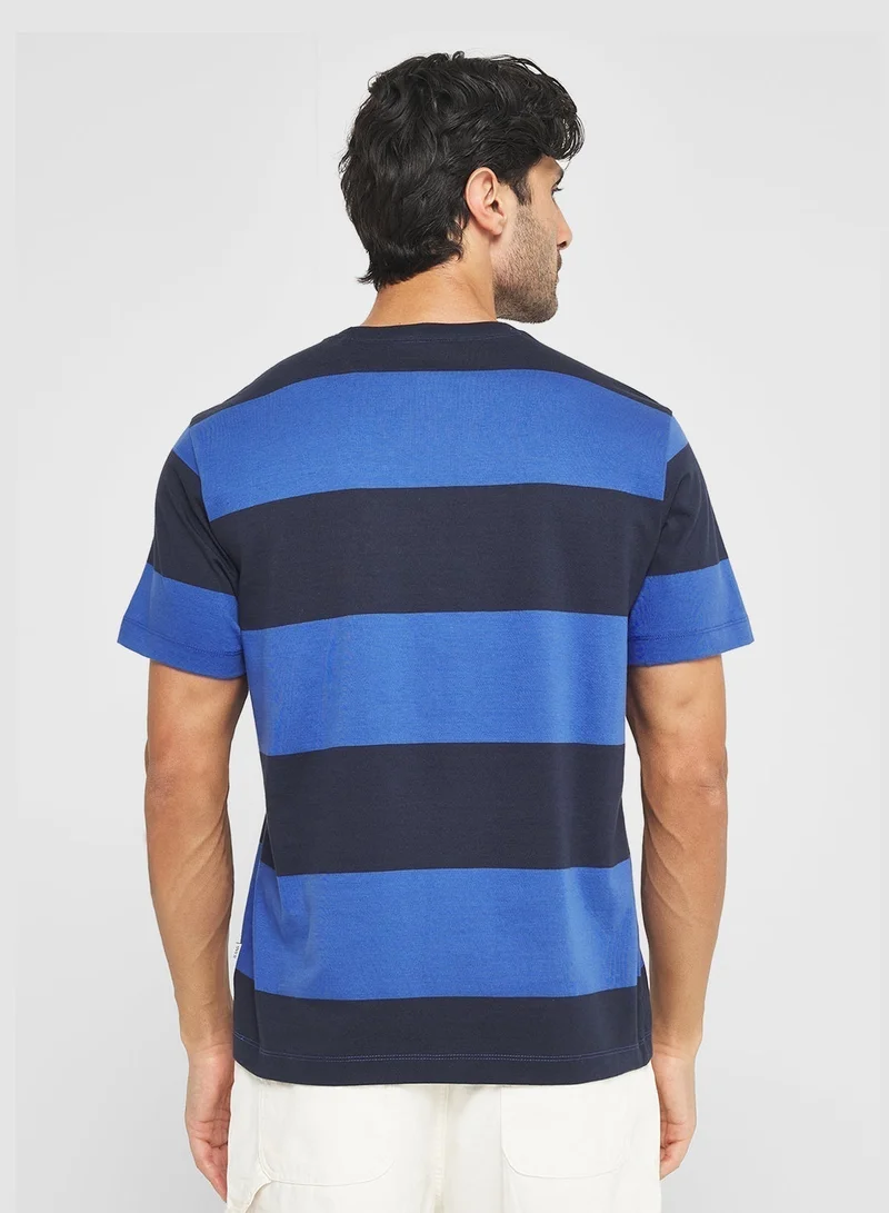 GUESS Stripe Crew Neck T-Shirt