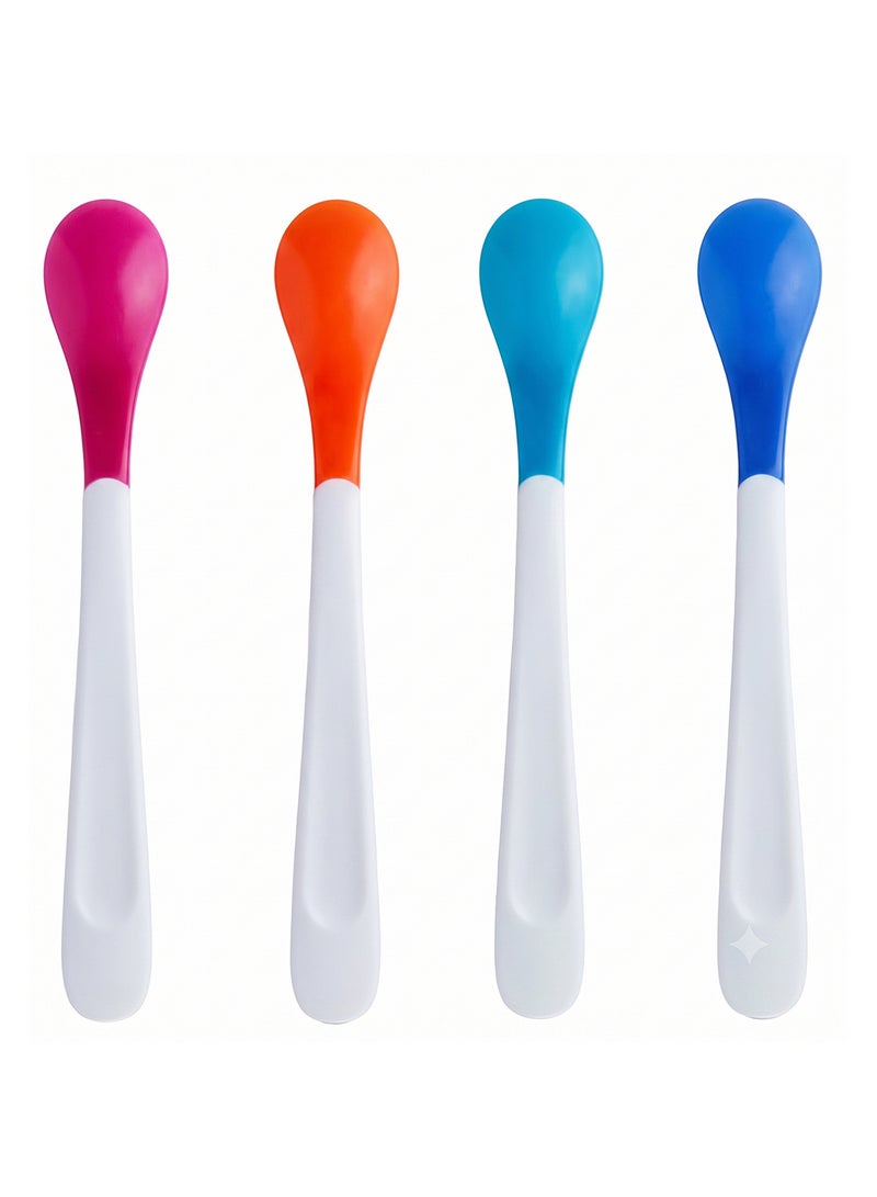 Munchkin White Infant Safety Spoons, Multicolour, Pack of 4 -  Assorted - Image 1