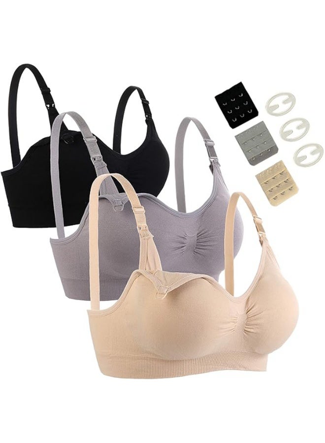 أوزيغالور 3 حزم حمالة صدر للرضاعة للأمهات حمالات صدر للرضاعة بدون خياطة حمالة صدر للأمهات - Image 1