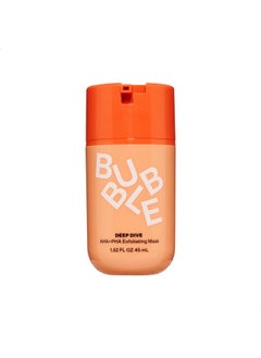 Bubble Skincare Deep Dive Aha + Pha Exfoliating Mask - Gentle Facial Exfoliator With Oil Control - Promotes A More Even Skin Tone - Skin Care Enriched With Azelaic Acid And Willow Bark Extract (45Ml) 