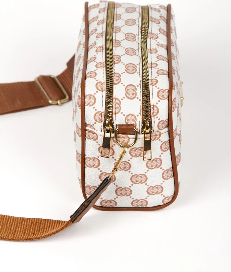 Adelina Bags Women's Patterned Shoulder Bag with Wallet Detail