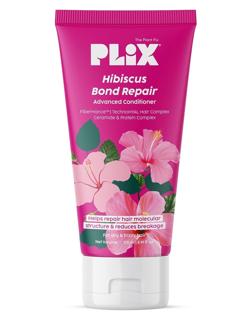 PLIX THE PLANT FIX Hibiscus Bond Repair Advanced Conditioner Repairs Hair Molecular Structure & Reduces Breakage with FiberHance™ & TechnoHYAL Hair Complex 175ml - Image 1