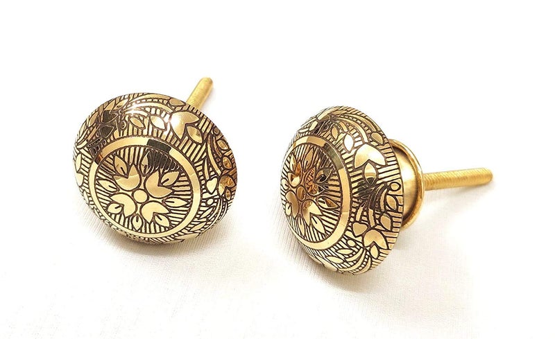 Artshai Brass Cupboard knob for Door Kitchen Drawer,cabinets,Door Pull .Set .(Size:6.5x4x4 CM) (2) - Image 2