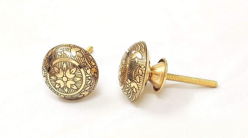 Artshai Brass Cupboard knob for Door Kitchen Drawer,cabinets,Door Pull .Set .(Size:6.5x4x4 CM) (2) - Image 3