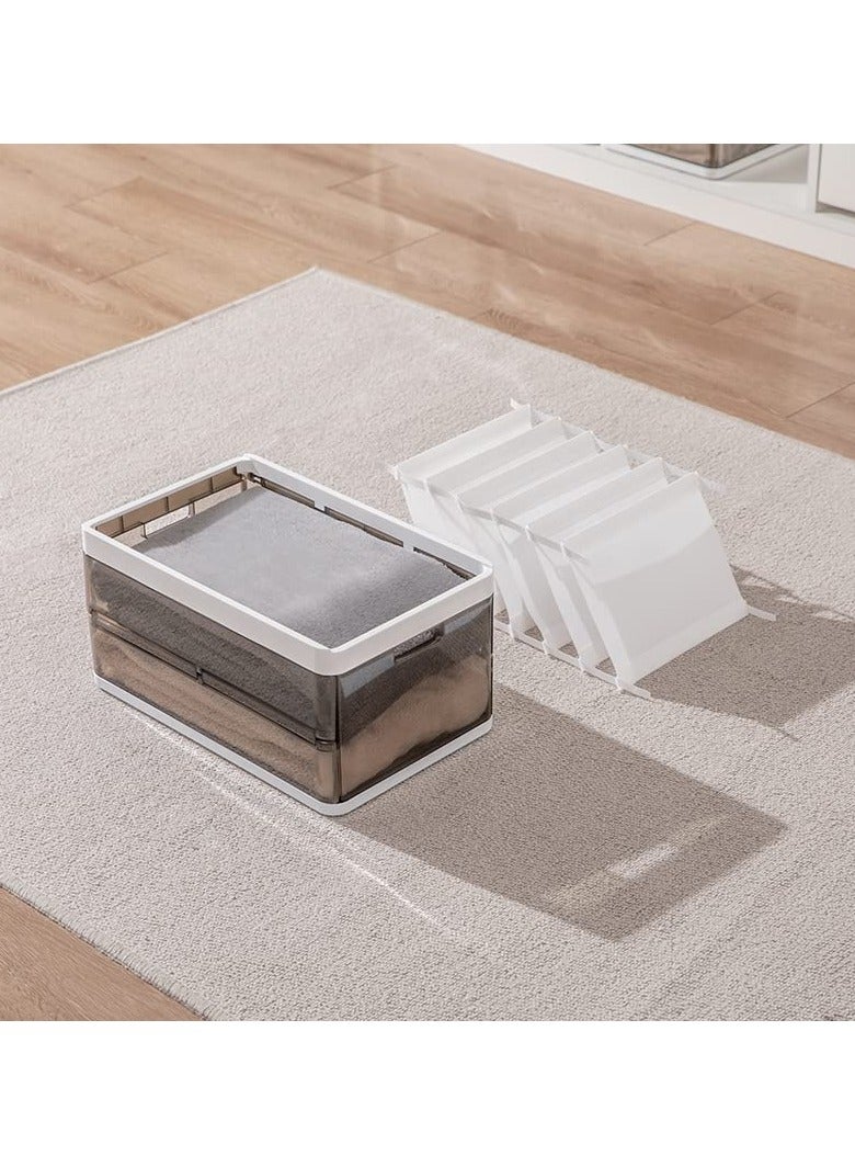 صندوق تخزين خزانة SYOSI، منظم تخزين الملابس، منظم أدراج الملابس الداخلية، صندوق تخزين بلاستيكي قابل للتكديس للخزانة، صندوق تنظيم الملابس الذي يمكن سحبه من الدرج - Image 5