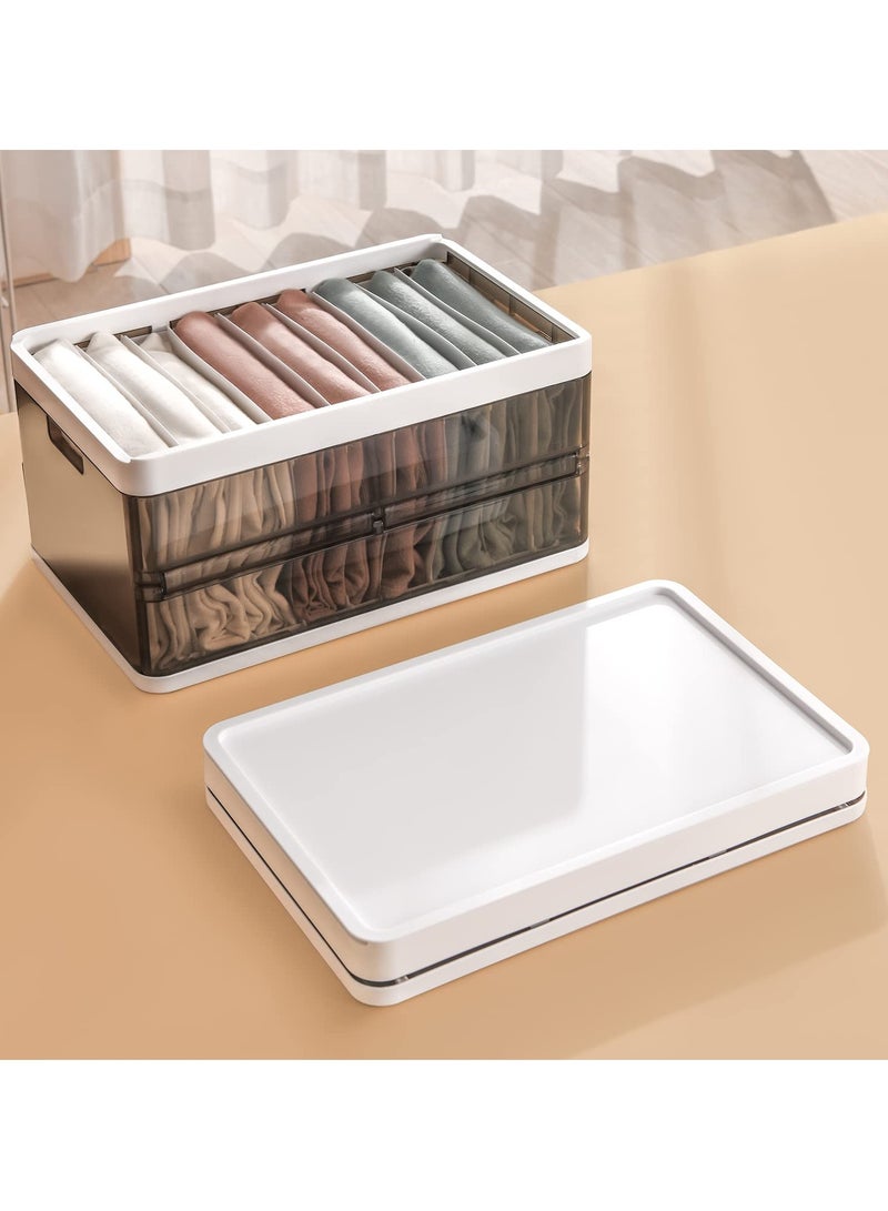 صندوق تخزين خزانة SYOSI، منظم تخزين الملابس، منظم أدراج الملابس الداخلية، صندوق تخزين بلاستيكي قابل للتكديس للخزانة، صندوق تنظيم الملابس الذي يمكن سحبه من الدرج - Image 1