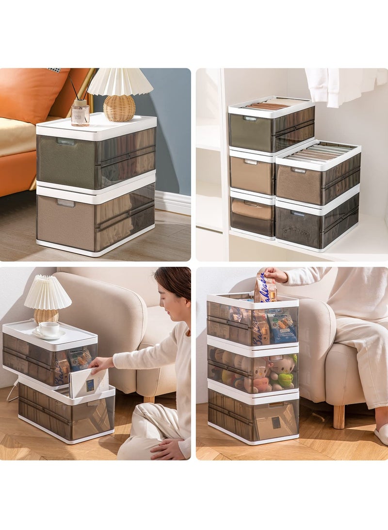 صندوق تخزين خزانة SYOSI، منظم تخزين الملابس، منظم أدراج الملابس الداخلية، صندوق تخزين بلاستيكي قابل للتكديس للخزانة، صندوق تنظيم الملابس الذي يمكن سحبه من الدرج - Image 4