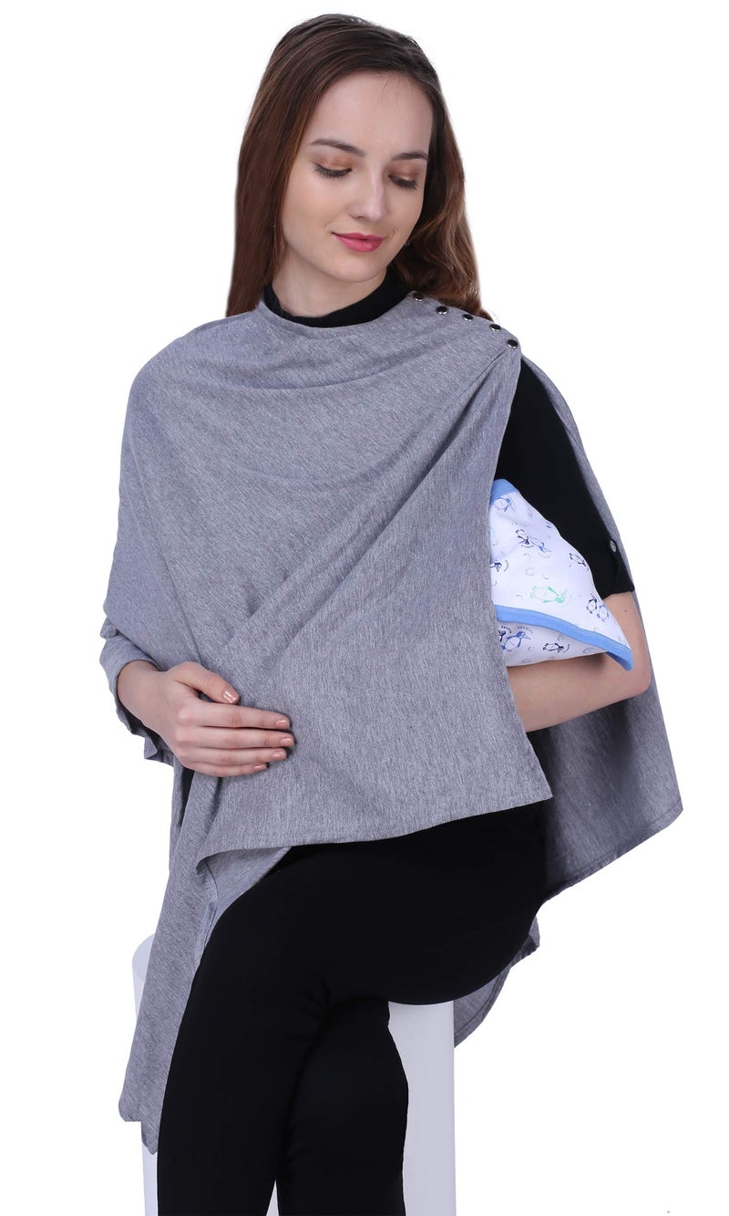 Warhammer Multi Use Breastfeeding Cover for Mother and Nursing Cover for Breastfeeding Mother (Grey) - Image 1
