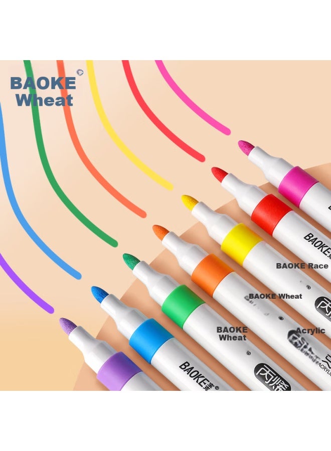 Baoke Mp2921-24 24 Colors Water-based Acrylic Marker Pen Single Head Wear-resistant Student Children Art Hand-painted Graffiti Diy Painting Pen Boxed - Image 4