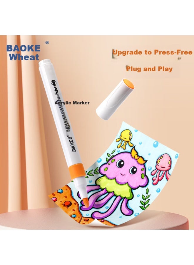 Baoke Mp2921-24 24 Colors Water-based Acrylic Marker Pen Single Head Wear-resistant Student Children Art Hand-painted Graffiti Diy Painting Pen Boxed - Image 3