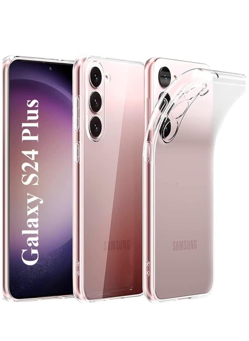 Raxoom Samsung S24 Plus Clear Slim Thin Flexible TPU Case â€“ Scratch-Resistant Gel Rubber Soft Silicone Protective Cover - Image 1