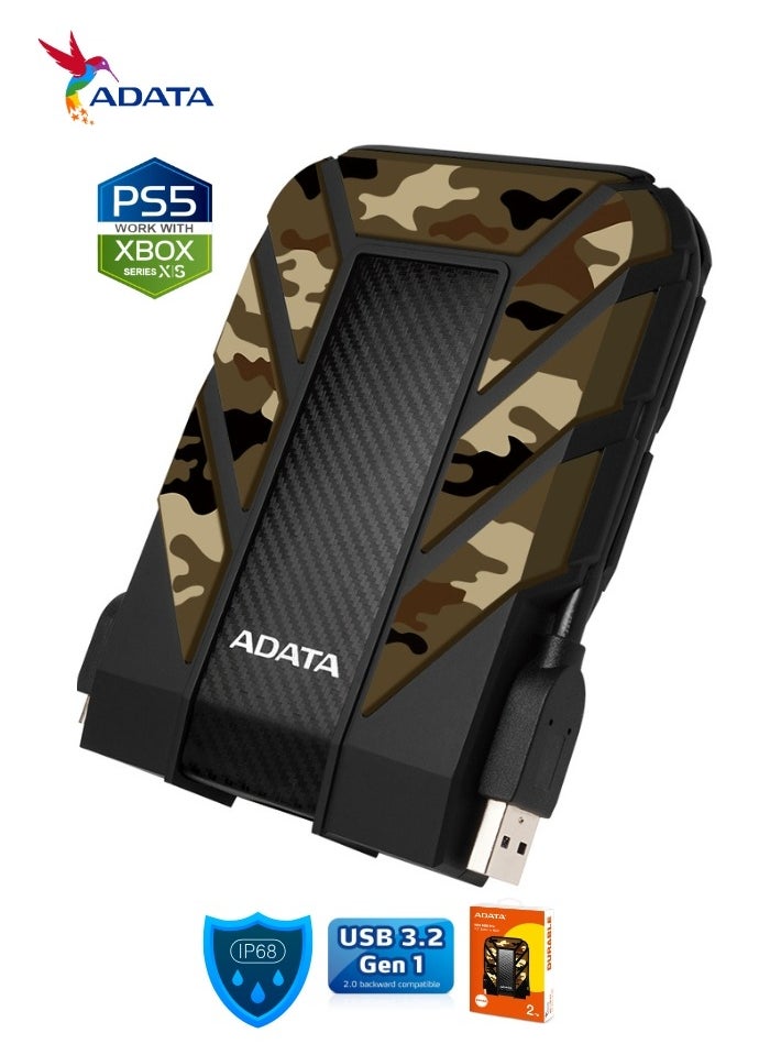 ADATA - HD710M Pro DURABLE 2TB External HDD | Fast Anti-Shock Hard Drive | Compatible with PS5 XBOX - Image 1
