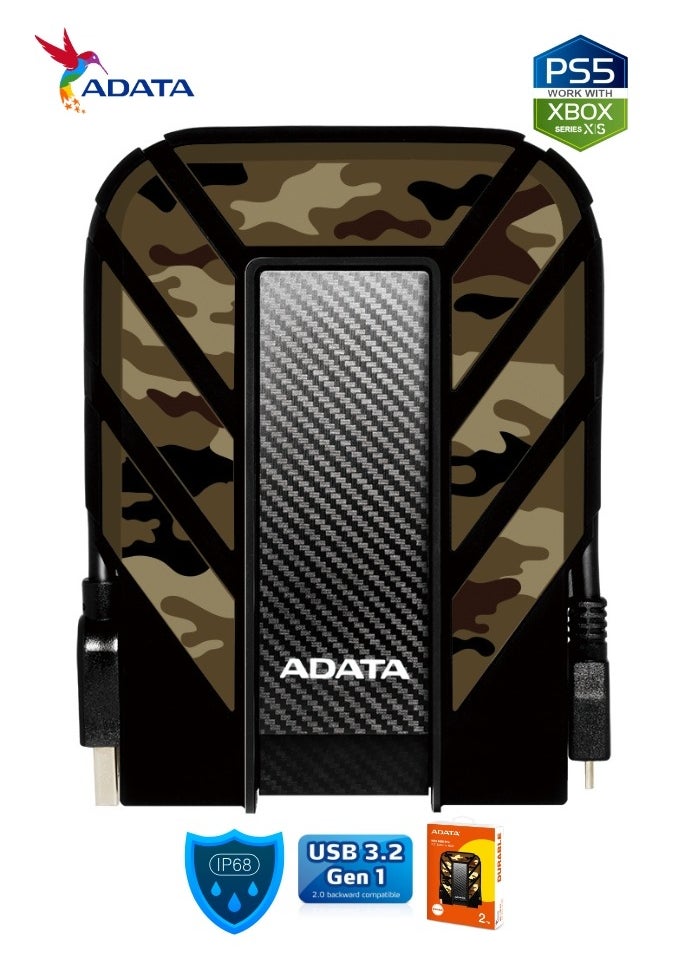 ADATA - HD710M Pro DURABLE 2TB External HDD | Fast Anti-Shock Hard Drive | Compatible with PS5 XBOX - Image 1