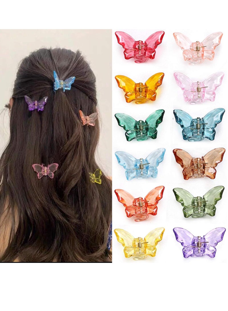 NAISIER NAISIER Hair Claw Clips Jaw Clips 1.8 inch Clear Butterfly Hair Accessories for Girls and Women (Small sized, 24 pack)  - Image 1