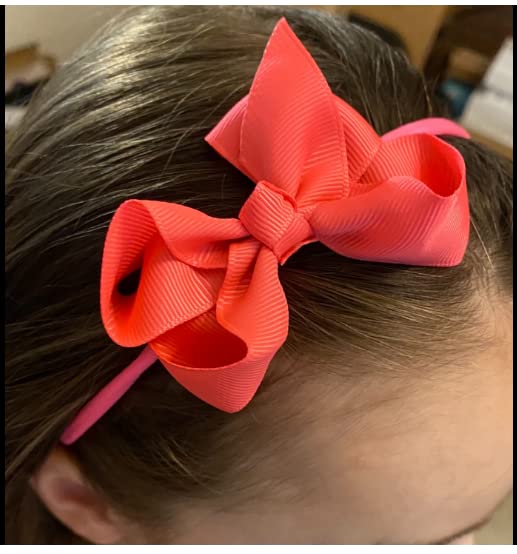 CellElection 25 Colors Baby Girls Headbands 3Inch Grosgrain Ribbon Small Hair Bows Nylon Headbands Soft Stretch Nylon Hairbands Elastics for Newborns Infants Toddlers Kids Children - Image 4