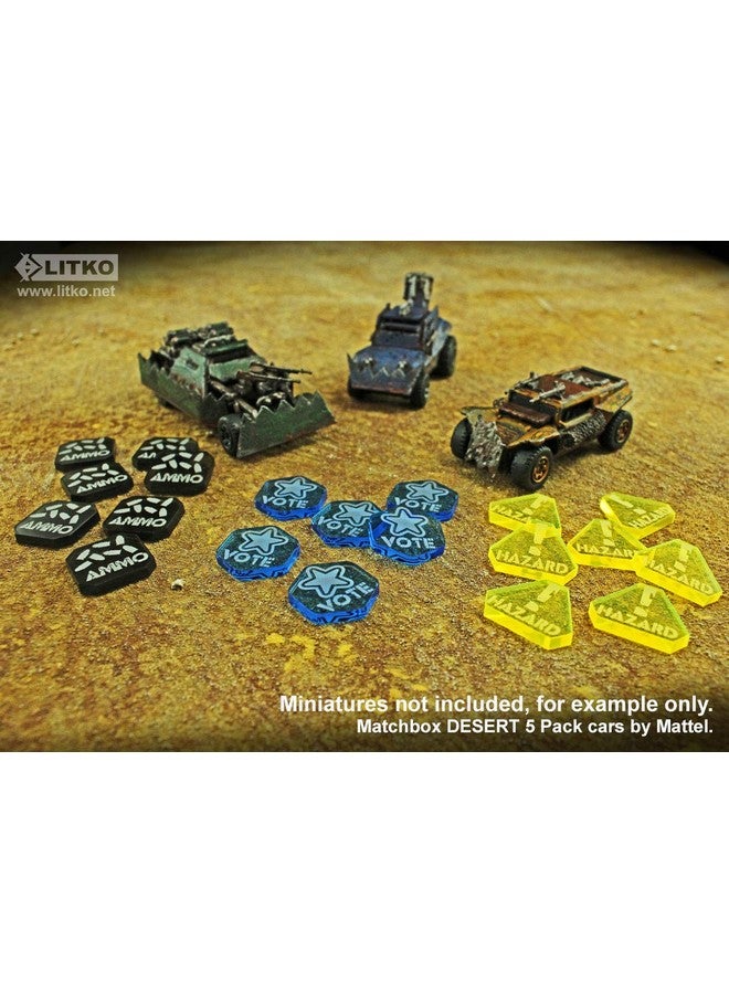 LITKO Gaslands Miniatures Game Tokens | Vote | Hazard | Ammo | (Variety Pack) - Image 2
