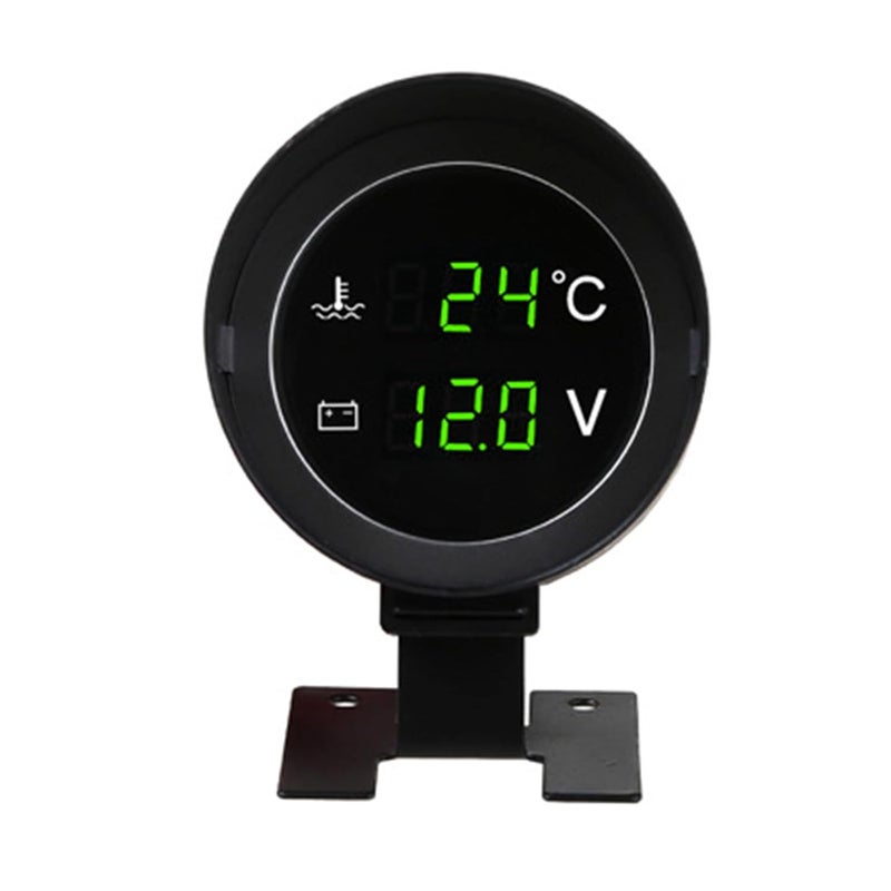 LEDVoltmeter Water Temp Gauge Meter 2in1 Vehicles Digital Gauge for 12V / 24V Car Truck with Sensor Easy Installation - Image 5