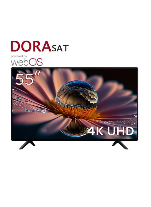 شاشة ذكية 55 بوصة بنظام تشغيل ويب اس - دقة فائقة الوضوح 4K - موديل DST55U + حامل جداري مجاني