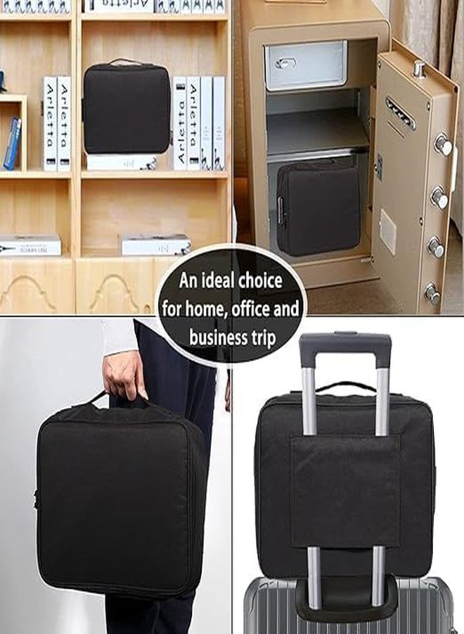 SWOPPERRY Document Organizer Case with Lock, Multi-Compartment Passport Holder, USB Drive Storage, Card Slots, Multi Color - Image 4