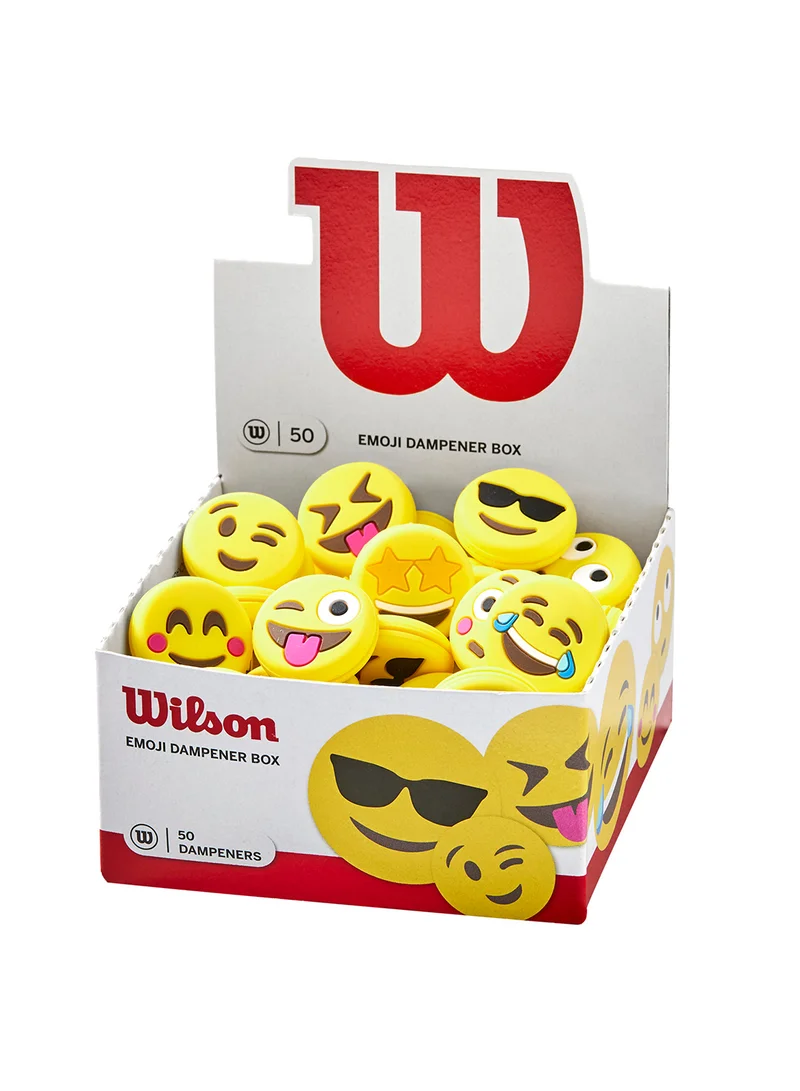 Box of Emoji Vibration Tennis Dampeners - Pack of 50