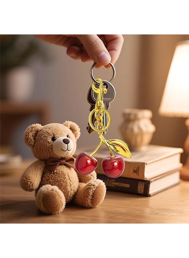 Cherry Bag Charm Purse Charms Keychain Car Cherry Accessories Bag Accessory keychians Gifts for Women Purses Bags Handbags Wallets Backpacks - Image 5