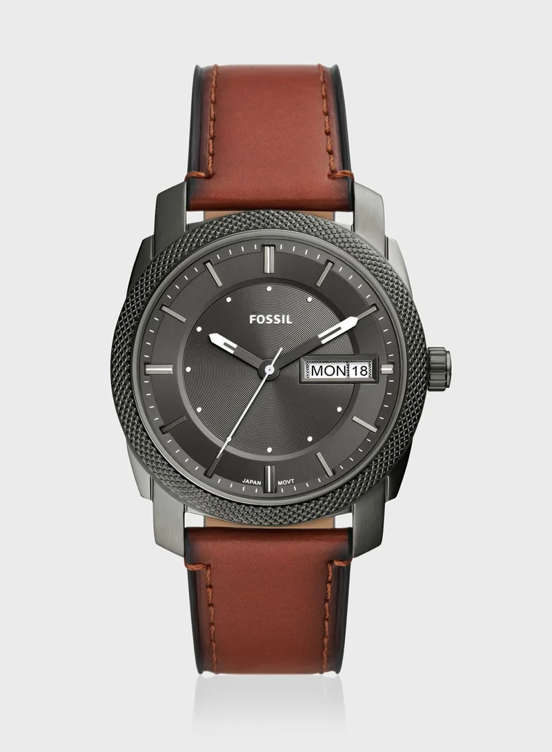 FOSSIL Leather Strap Analog Watch