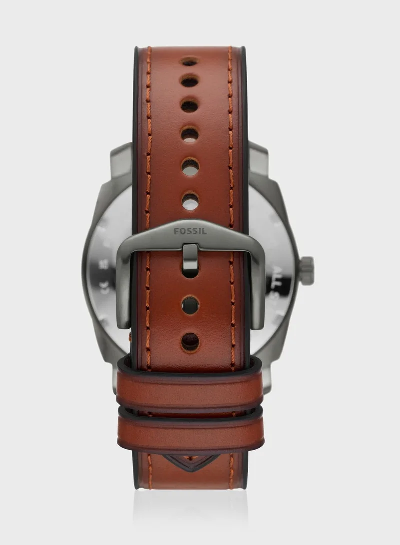 FOSSIL Leather Strap Analog Watch