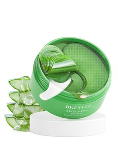 Breylee BREYLEE Aloe Vera Eye Masks - 60 Pcs - Reduce Puffy Eyes & Dark Circles, Firm & Improve Under Eye Skin, Pure Natural Extracts for Youthful Appearance & Reduction of Fine Lines and Wrinkles.  - Image 1