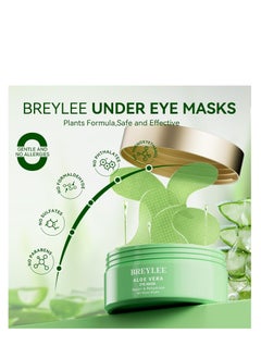 Breylee BREYLEE Aloe Vera Eye Masks - 60 Pcs - Reduce Puffy Eyes & Dark Circles, Firm & Improve Under Eye Skin, Pure Natural Extracts for Youthful Appearance & Reduction of Fine Lines and Wrinkles.  - Image 3