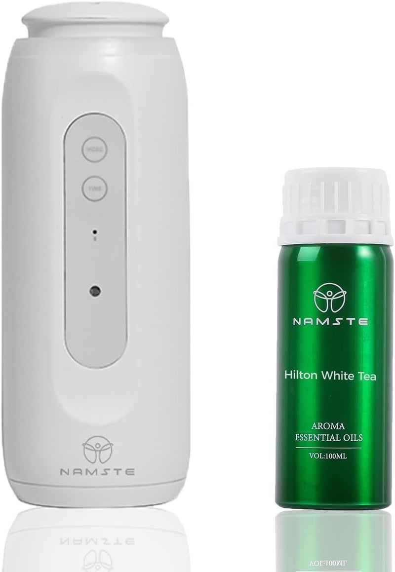 NAMSTE Aroma Diffusers,Contains 100ml Hilton White Tea Aroma Essential Oil, Plug In Scent Aromatic Devices with Bluetooth Connection Fragrance Diffuser for Home, Room, Office(100ml)
