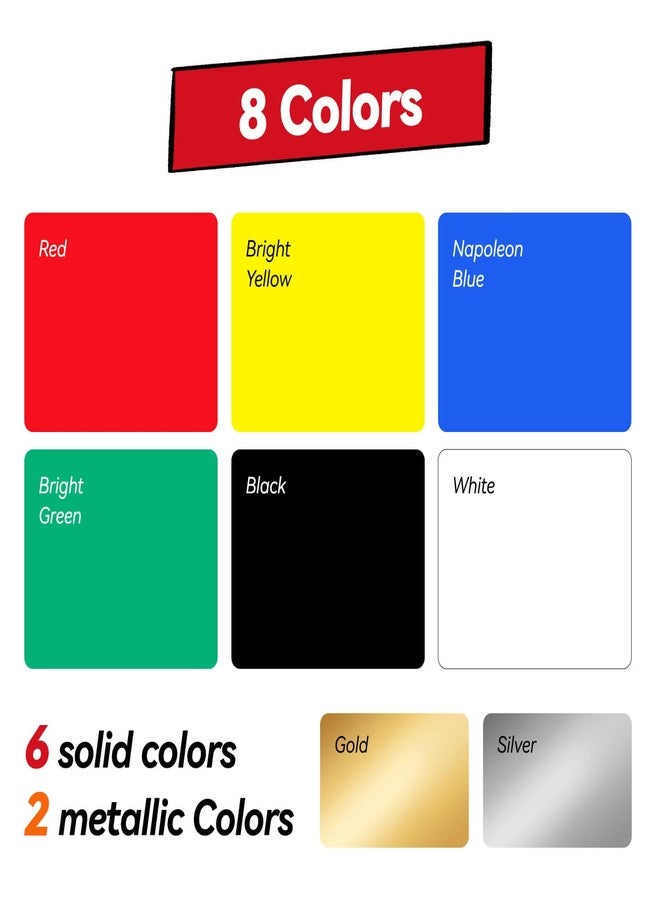Coogert 8 Colors Jumbo Poster Marker,15mm Wide Tip Thick Acrylic Paint Pen Paint Markers,Black Graffiti Markers for Poster,Glass,Rock Painting,Ceramic,Wood,Murals and Canvas - Image 5
