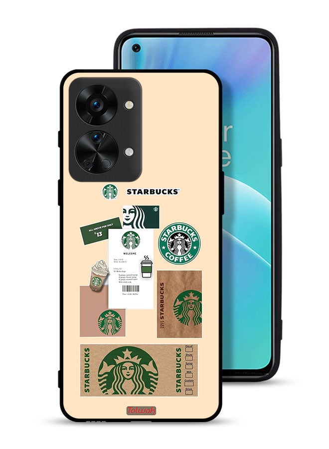 Tolwak OnePlus Nord 2T 5G Protective Case Cover Coffee Sticker - Image 1