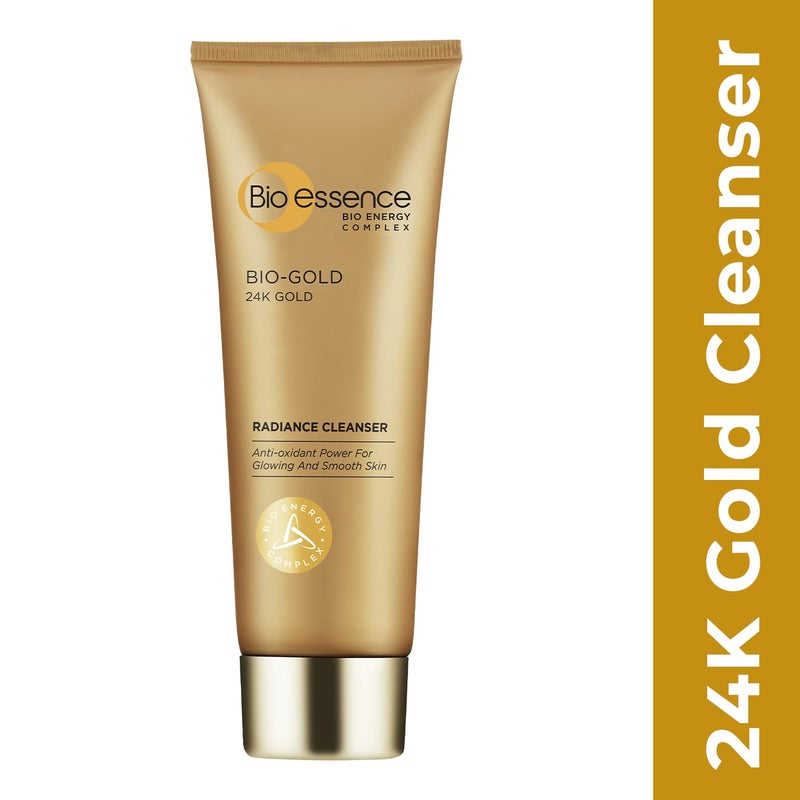 Bio Essence منظف وجه بيولوجي إيسنس 24K جولد راديانس غسول وجه نياكيناميد للنساء كولاجين حمض أميني منظف وجه مرطب لبشرة متألقة مثالي لجميع أنواع البشرة مضاد للأكسدة مضاد للشيخوخة 100 جرام - Image 2