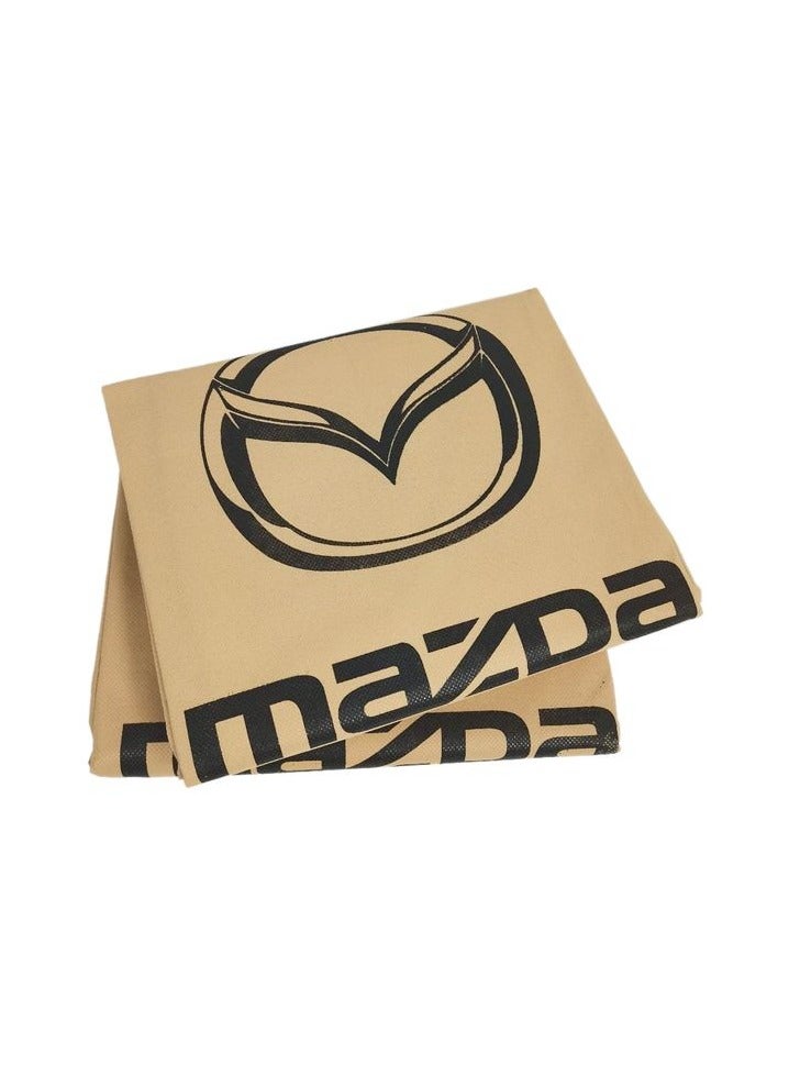 Mazda 2-Piece Set Car Seat Dust and Dirt Protection Covers Durable Beige Fabric - Image 2