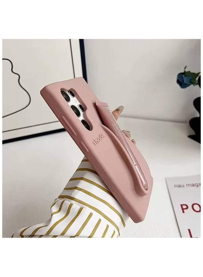rhode Lip Gloss Phone Case with Lip Tint, For Samsung Galaxy S25 Ultra Case Liquid Silicone Camera Protection Lipstick Lip Glaze Phone Case for Samsung Galaxy S25 Ultra (Ribbon) - Image 3