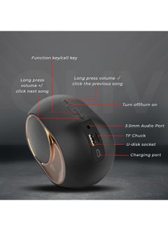 Oliv Life OLIV X6 Wireless Speaker Black Rose Gold  - Image 4