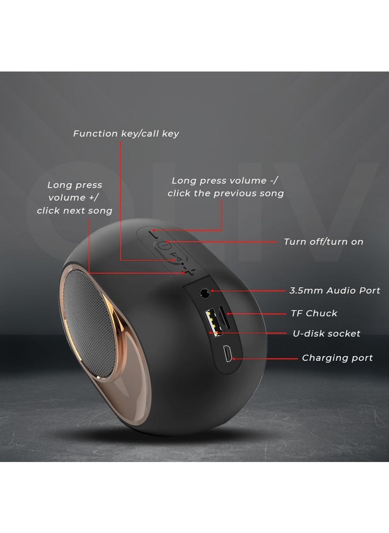 Oliv Life OLIV X6 Wireless Speaker Black Rose Gold  - Image 4