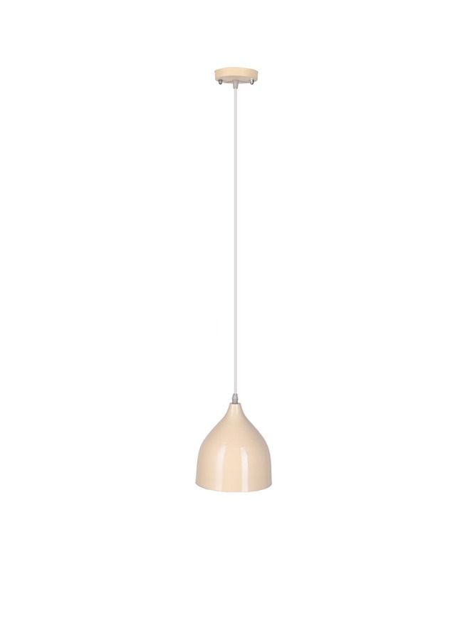 El Rawda Lighting Funnel Ceiling Lamp - Single | modern decorative LED E27 pendant light ceiling lamp hanging | suitable for any room | Color: Beige | Size: 70x17 cm - Image 1
