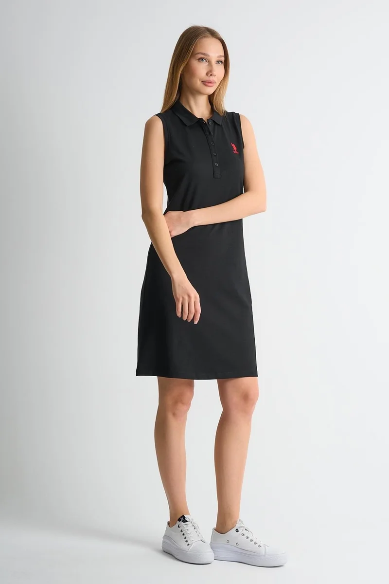 Alexander Gardi Alexandergardi Polo Collar Button Detail Sleeveless Dress