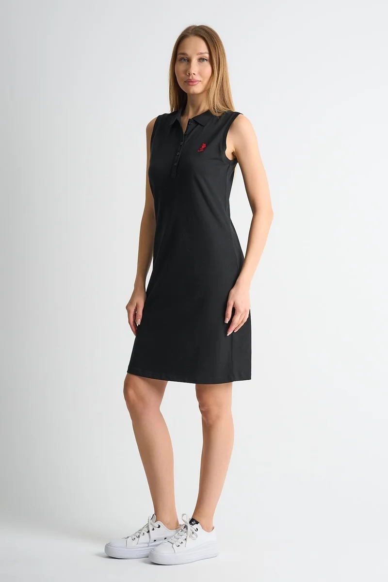Alexander Gardi Alexandergardi Polo Collar Button Detail Sleeveless Dress