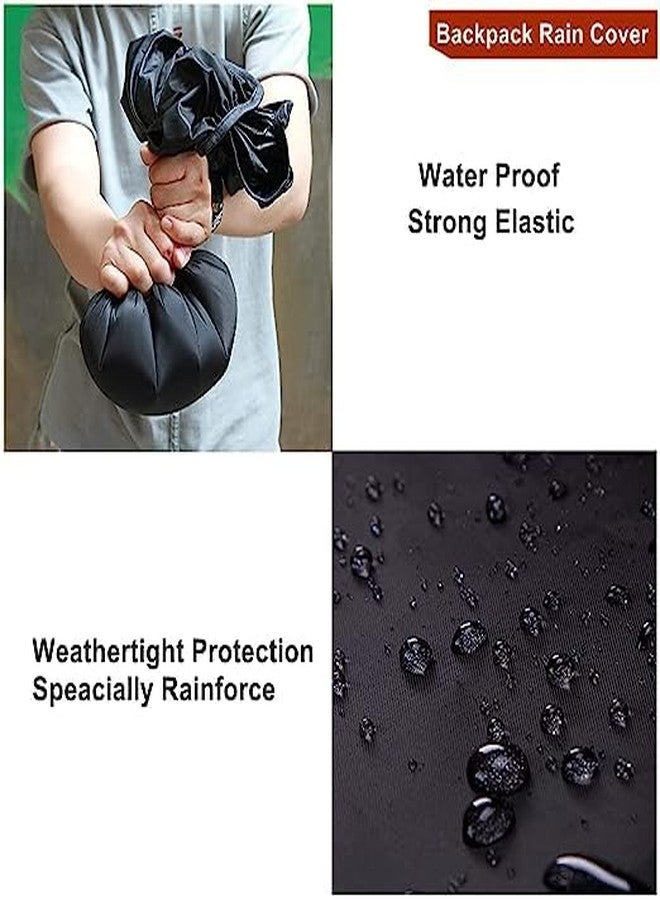 Quebers Rain Cover Waterproof Bag Backpack Rain Polyester Plain Bags for Rainy Days Laptop and Backpacks Protect School Luggage Rain-Guard Elastic Adjustable (Pack of 2) - Image 5