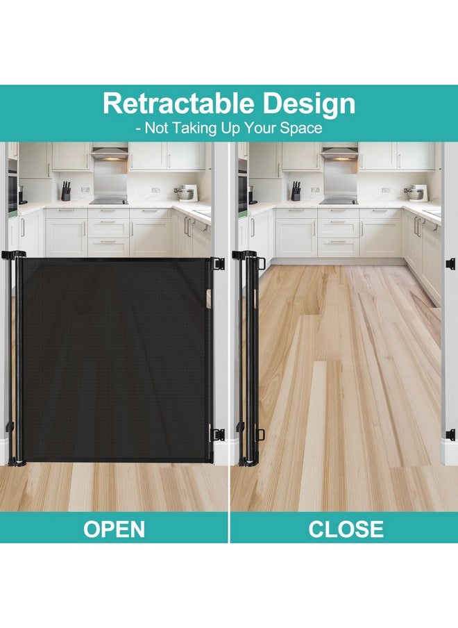 BETERTEK 42 Inch Extra Tall Retractable Dog Gate Babies And Dogs Can'T Get Under The Gate 55" Wide Retractable Baby Gates Extra Tall Baby Gate For Doorway Extra Tall Pet Gate Extra Tall Dog Gate For The House  - Image 5