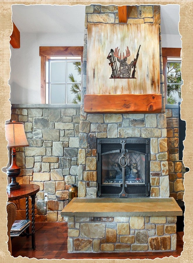 Tandefio Metal Deer Hunting Room Decor Deer Decor for Home Rustic Cabin Wall Art Cabin Wildlife Hunting Wall Decoration Christmas Fathers Day Hunter Gift(Rust Color) - Image 5