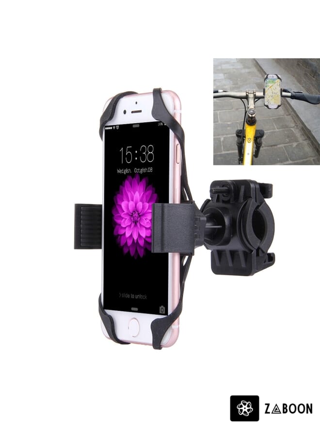 Zaboon 360 Degree Rotation Bicycle Phone Holder with Flexible Stretching Clip Protective Case Cover For iPhone 7 & 7 Plus / iPhone 6 & 6 Plus / iPhone 5 & 5C & 5s - Image 1